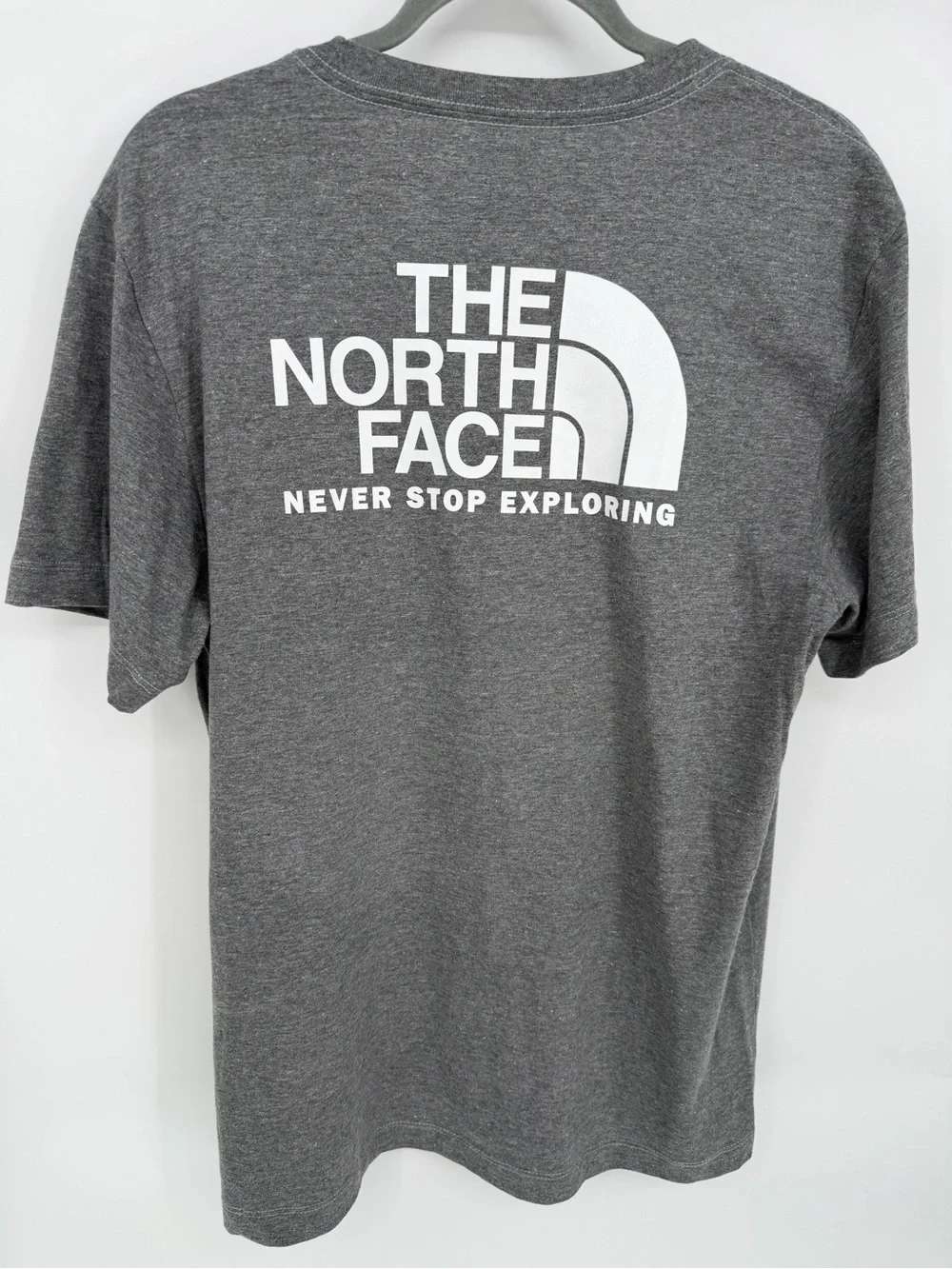 The North Face Men's Heather Gray Short Sleeve Logo Tee